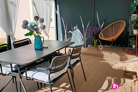 Location de meublé : Saint alban : Maison 1ch stockolm - 3 pers  jardin et parking-sablons