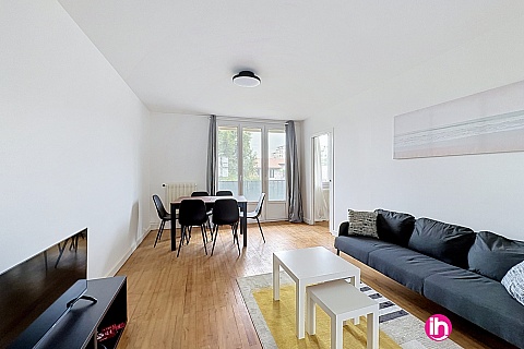 Location pour salarié en déplacement de meublé : VILLEURBANNE - Appartement 4 ch - 8 lits - Wifi - Parking